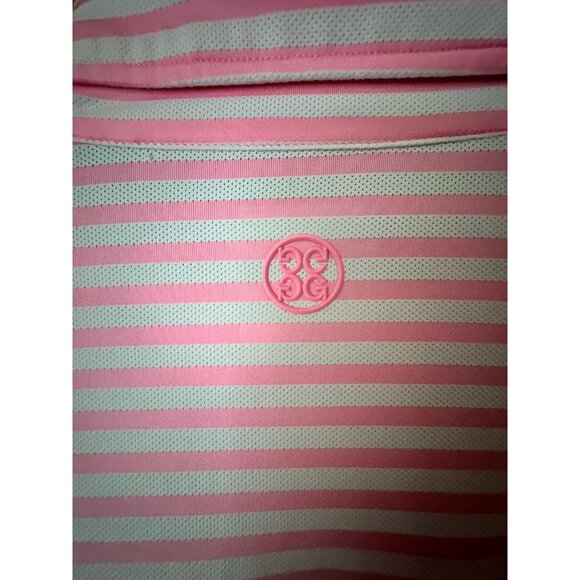 G/Fore Shirt Men SZ XXL Pink White Stripe Golf Polo Performance Comfort NWT - Picture 5 of 6
